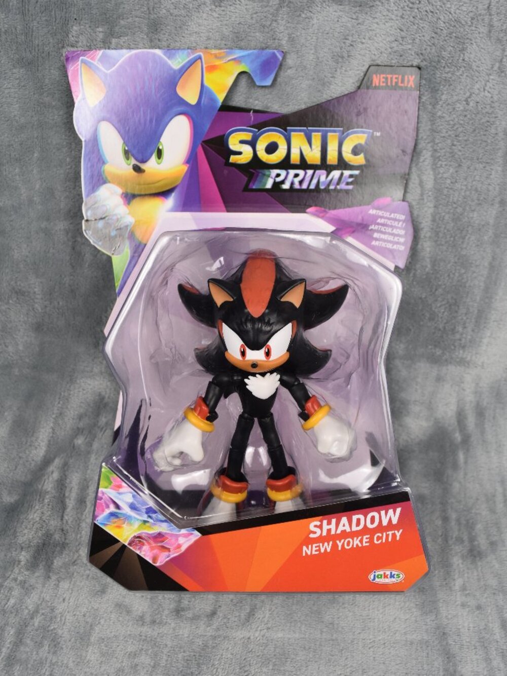 NIB JAKKS Pacific Netflix Sonic Prime Shadow 5'' Articulated Action Figure